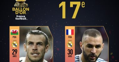 الكرة الذهبية.. بنزيما وبيل يتقاسمان المركز 17.. وبوجبا يتفوق على أجويرو