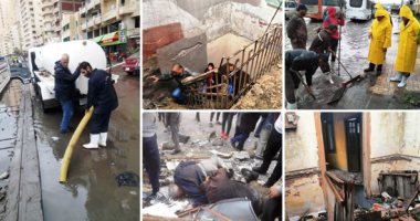 نوة قاسم تضرب الإسكندرية.. انهيار جزئى فى عقارين بحى وسط والجمرك.. وفاة شخص وإصابة آخر فى سقوط لافتة إعلانية.. المحافظ يرفع درجة الاستعداد القصوى.. ويؤكد: لن أسمح بأى تقصير.. صور