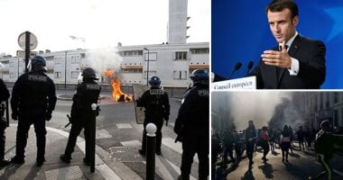 صور.. "السترات الصفراء" لـ"ماكرون": لن نرضى بالفتات.. الرئيس الفرنسى يرفع الأدنى للأجور ويعد بـ"الإصلاح".. والمتظاهرون يتمسكون بالتصعيد.. تحذيرات من تباطؤ النمو.. وتراجع 17% فى حركة البيع بمختلف المتاجر