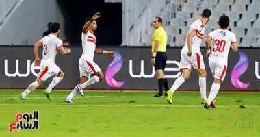 الزمالك يتقدم على المصرى 2 / 0 فى الشوط الأول