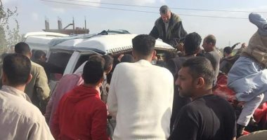 ارتفاع ضحايا حادث تصادم ميكروباص الشرقية لـ6 أشخاص