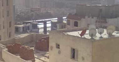 صور.. قارئ يشكو وجود بناء مخالف على أسطح العقارات فى حى الفرسان بالمقطم