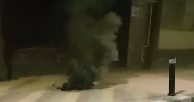 تصاعد أدخنة من كابل كهرباء أرضى فى دمياط الجديدة