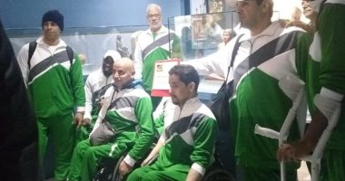صور.. جولة بمتحف مطار القاهرة للمنتخب السعودى لكرة السلة على الكراسى المتحركة