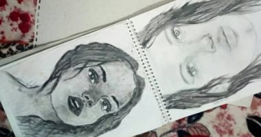 "رنا" تبدع فى رسم اللوحات الفنية: "أنا هاوية وأطمح أن يكون لى أسلوب خاص"