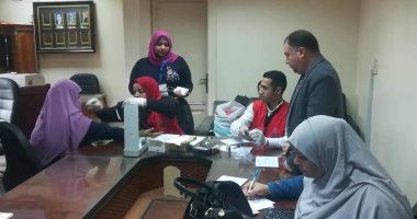 قوافل 100 مليون صحة تجرى الكشف الطبى داخل نادى قضاة بنى سويف