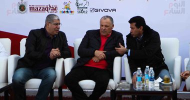صور.. أبو ريدة وشوبير فى ودية قدامى الأهلى والزمالك ضد شلل الأطفال
