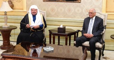 صور.. رئيس البرلمان يستقبل نظيره السعودى بمطار القاهرة لبحث التعاون المشترك