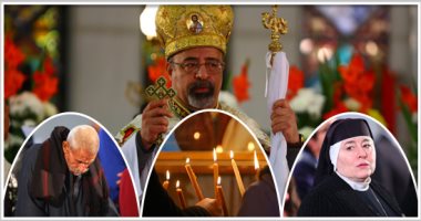 صور.. الأقباط الكاثوليك يحتفلون بقداس عيد الميلاد المجيد.. المسلمون أول الحضور لتهنئة إخوانهم.. بطريرك الكاثوليك: مصر بخير وفى طريقها للتقدم والبناء ورسالة تقدير للرئيس لجهوده من أجل بناء السلام فى العالم