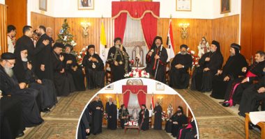 احتفالات أعياد الميلاد لطوائف الكاثوليك والأرمن.. البابا تواضروس يصل المقرر الباباوى للكاثوليك للتهنئة.. ويؤكد: شخصية بابا نويل تعلم الإنسان العطاء.. وبطريرك الروم الأرثوذكس يترأس القداس بكاتدرائية نيقولاوس