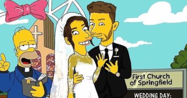 شاهد.. كيف أصبحت بريانكا شوبرا ونيك جوناس مثل أفراد عائلة "سيمبسون"؟