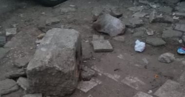 قارئ يشكو تهالك الرصيف بالمنطقة السادسة بمدينة نصر