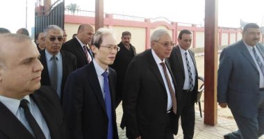 صور.. محافظ الدقهلية يستقبل السفير الياباني بميت غمر