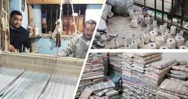 صور.. قصة نجاح شقيقين بتمويل من جهاز تنمية المشروعات...عملا بتصنيع المفروشات والملابس والسجاد على الأنوال الخشبية . أسامة ومينا حصلا على قرض الجهاز.. ويؤكدان: منتجاتنا منتشرة بجميع المحافظات