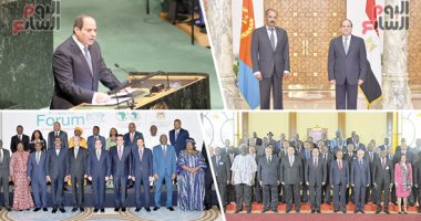 10 سنوات قيادة.. 30 يونيو ثورة أعادت لمصر ريادة أفريقيا ومحت ظلام الإرهاب.. 2014 استعادت عضويتها بالاتحاد الأفريقى.. 2016 فازت بعضوية مجلس الأمن.. وعضوية السلم والأمن الأفريقى 2017 وأحيت التعاون مع دولها