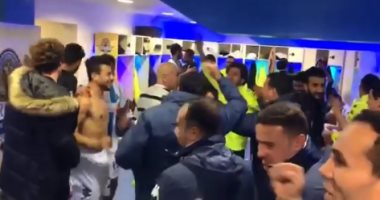 أوووه بيراميدز.. شاهد احتفال حسام حسن مع لاعبيه بعد الفوز على الأهلى