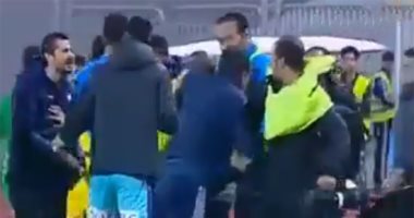 فيديو.. مشادات بين لاعبى الزمالك والاتحاد بين الشوطين.. اعرف التفاصيل