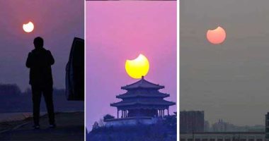 أول كسوف شمسى فى 2019 .. استغرق 4 ساعات و15 دقيقة.. شاهدته شرق أسيا واليابان والمحيط الهادى.. قرص القمر غطى 72% من الشمس لحظة ذروته.. وجمعية فلكية: 13 قمرا محاقا و3 كسوفات للشمس هذا العام