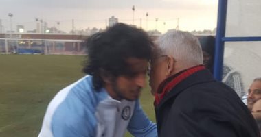 صور.. الظهور الأول لعمرو بركات فى سموحة