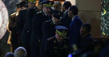 قيادات وزارة الداخلية تشارك فى عزاء الرائد الشهيد مصطفى عبيد