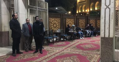 كريم محسن ونادر نور ومحمد نور وأبو الليف فى عزاء والد الموزع محمد شفيق