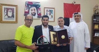 "أثقال الإمارات" يكرم محمد إيهاب 