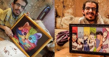 بالفرشاة والألوان.. ابن فلسطين "محمد الدلو" يتحدى الإعاقة ويحلم بالعالمية