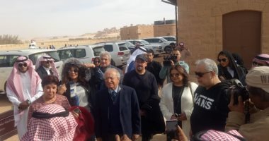 بالصور..  جولة سياحية لفنانى مصر بالمناطق الآثرية بمحافظة العلا السعودية