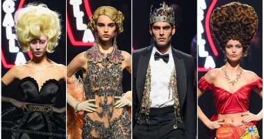 على طريقة طروادة.. عرض أزياء موسكينو بالخوذة والصديرى الحديد 