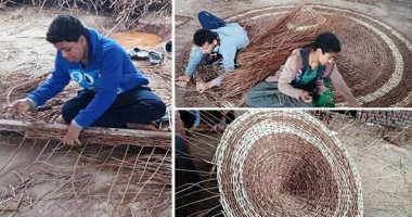 صور.. "تنمية المشروعات" فى القليوبية يحيى ورشة "محمد".. يصنع مشغولات التمر حنة "الشماسى والأباجورات" ويؤكد: الجهاز ملاذ آمن لأصحاب الأفكار.. وأخطط لتصدير منتجاتى للخارج.. والعاصمة الإدارية "فاتحة خير"