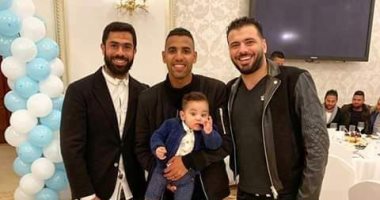 ‎مؤمن زكريا يحتفل بعيد ميلاد ابنه فى حضور نجوم الأهلى