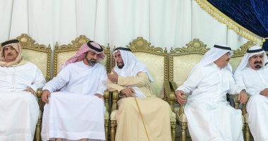 حاكما عجمان وأم القيوين يتقبلان التعازى فى وفاة الشيخة نيلا بنت راشد النعيمى