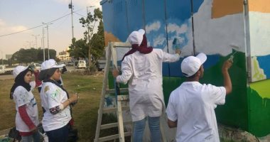 صور.. جامعة قناة السويس تشارك فى تطوير وتجميل الطريق الدائرى ومداخل الإسماعيلية