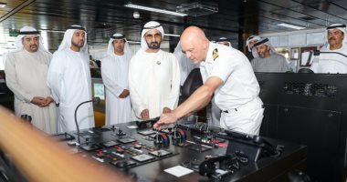 صور.. حاكم دبى يزور الباخرة الإيطالية "MSC" خلال تواجدها فى ميناء راشد بالإمارات
