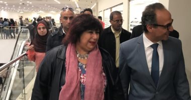 صور.. وزيرة الثقافة تصل معرض القاهرة الدولى للكتاب
