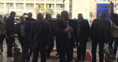 صور .. محافظ بورسعيد يستقبل علي المصيلحى لافتتاح مجمع إدارات التموين