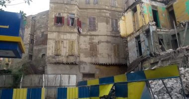 إنهيار عقار قديم خالى من السكان فى الإسكندرية