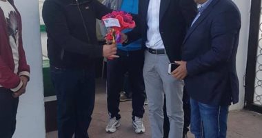 صور.. محمد فضل يزور استاد بورسعيد استعدادا لأمم أفريقيا