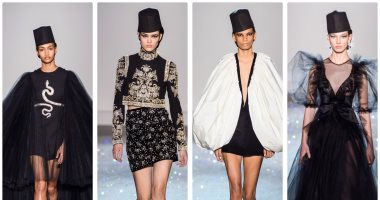 مين قال راحت عليه.. "الطربوش" موضة 2019 بعرض أزياء Giambattista Valli