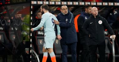 تشيلسي يخسر برباعية نظيفة ضد بورنموث فى ظهور هيجواين الأول بالدوري