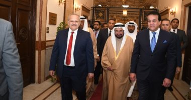 حاكم الشارقة: ندعم مشروع تطوير قصر العينى.. وإنشاء جامعة القاهرة الدولية
