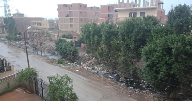 موجة أمطار تضرب مدن القليوبية وتتسبب فى غرق الشوارع