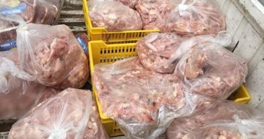 ضبط 102كيلو جرام بقايا لحوم ودواجن فاسدة معدة لتصنيع الحواوشى بدمياط