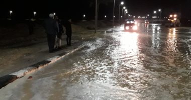 صور.. تصافى سيل يمر عند وادى طور سيناء وسانت كاترين ولم يغلق الطريق