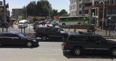 شاهد.. موكب الرئيس السيسي لدى وصوله أديس أبابا