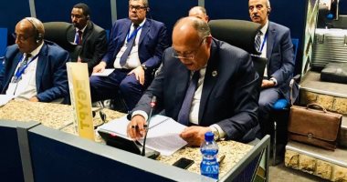 سامح شكرى يستعرض تطورات الأوضاع فى ليبيا خلال اجتماع لجنة الاتحاد الإفريقى