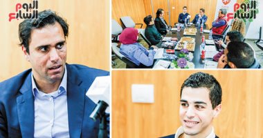 على فرج فى ندوة "اليوم السابع" بحضور كريم درويش: محمد صلاح قالى أنت ونور أشهر "كابل" بمصر.. ونصائح "المدام" قادتنى للتتويج بالبطولات.. ومستعد ألف محافظات مصر "كعب داير" لنشر الاسكواش.. وجيل شبانة ودرويش الأفضل
