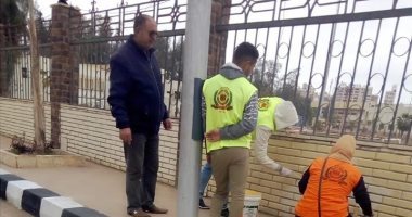 احتفالاً بمهرجان "800 سنة منصورة".. تجميل مدخل المدينة وأسوار الجامعة والأرصفة