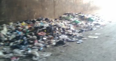 صور.. شكوى من تراكم القمامة أسفل دائرى المساكن بالجيزة