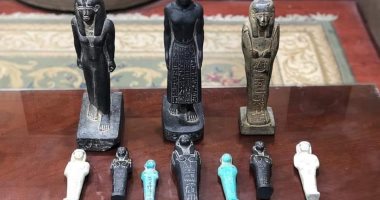 ضبط شخصين بحوزتهما 10 تماثيل أثرية مختلفة الأحجام فى دمياط